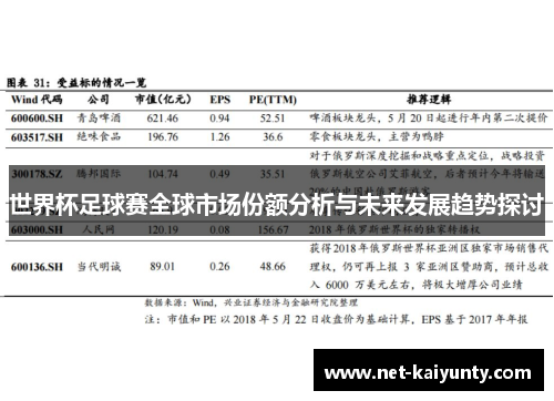 世界杯足球赛全球市场份额分析与未来发展趋势探讨