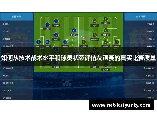 如何从技术战术水平和球员状态评估友谊赛的真实比赛质量